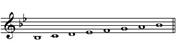 Bb major scale